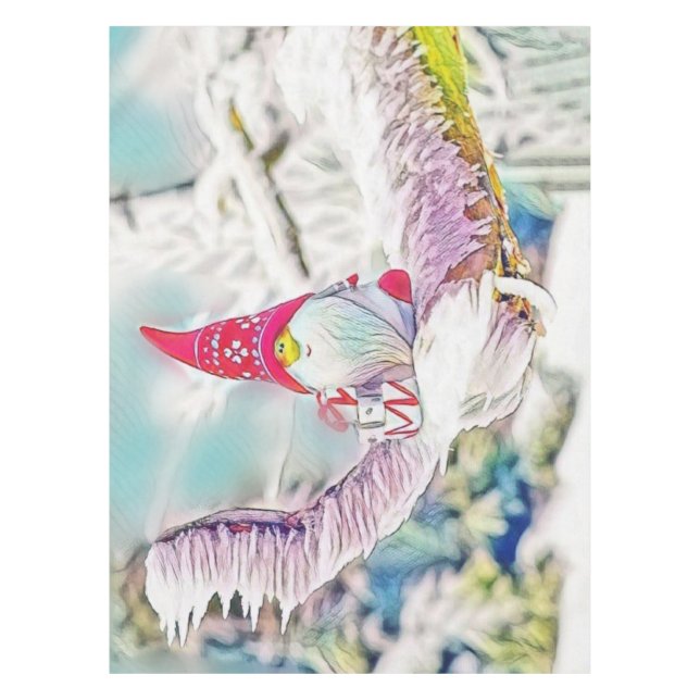 Nappe Gnomes dans la peinture à l'aquarelle de la neige (Devant)