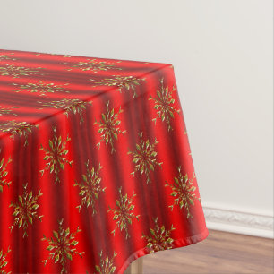 Nappe Gold Christmas Stars Red Christmas