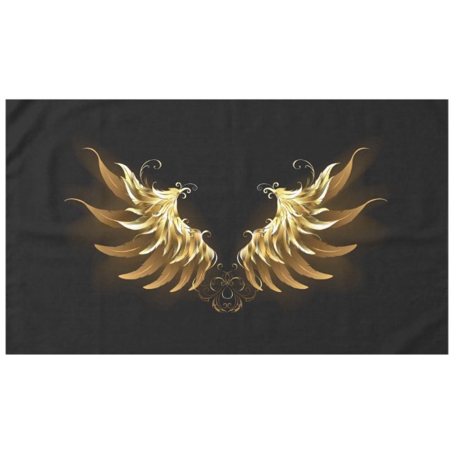 Nappe Golden Angel Wings on Black background (Devant (Horizontal))