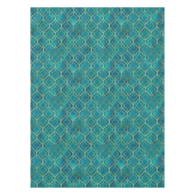 Nappe Golden Emerald Geometry (Devant)