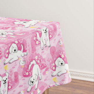 Nappe Golden Retriever Puppy in Pink Garden