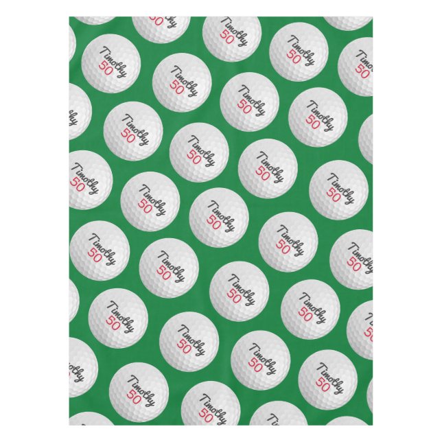 Nappe Golf Ball Anniversaire - 50e ou autre année (Devant)