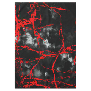 Nappe Goth nocturne d'horreur - Noir et Blanc, Rouge