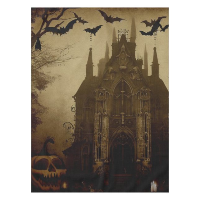 Nappe Gothique/Halloween/automne/citrouille (Devant)