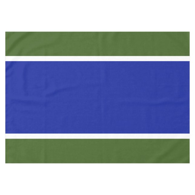 Nappe Grand Royal Blue Centre Forêt Green Stripes (Devant (Horizontal))