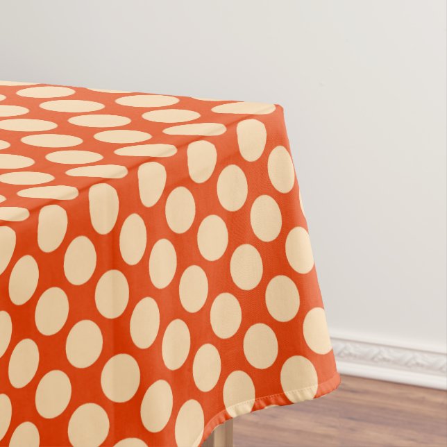 Nappe Grands points rétro - orange pâle et mandarine (In Situ)