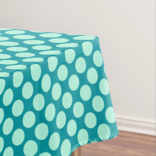 Nappe Grands points rétro - turquoise et aqua