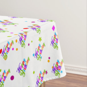 Nappe Graphique d'anniversaire en couleurs multiples et