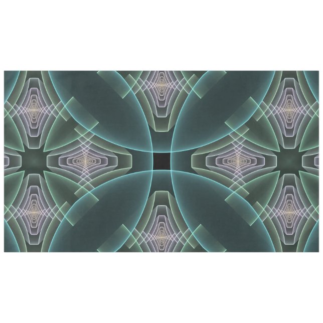 Nappe Graphique géométrique Turquoise moderne (Devant (Horizontal))