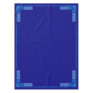 Nappe Grec Mander - Clé grecque - Nuances de bleu