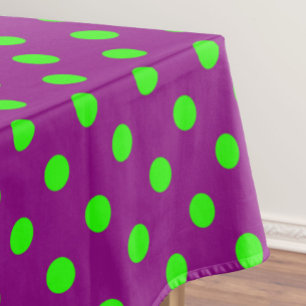 Nappe Green On Purple Pois Design Motif