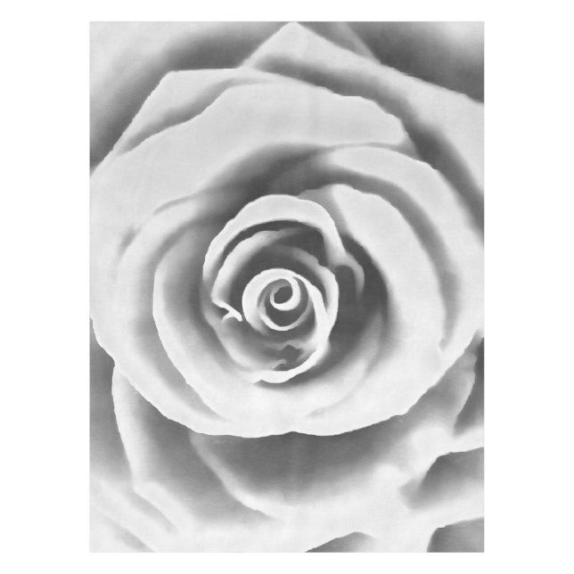 Nappe Grosse Rose blanche artistique (Devant)