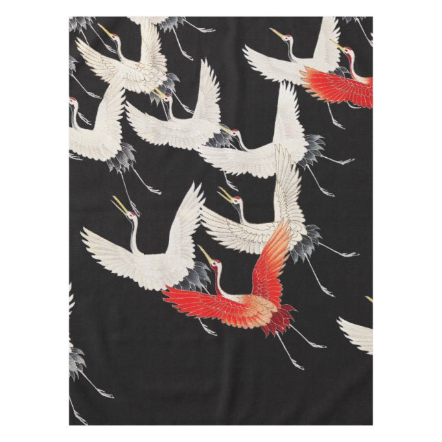 Nappe Grues volantes : Japonais Bird Kimono Art (Devant)