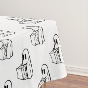 Nappe Halloween, Blancs Fantômes, Tricoter Ou Traiter, B