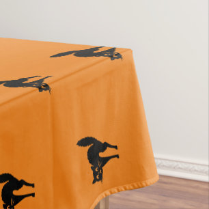 Nappe Halloween chat noir noir orange mignon motif