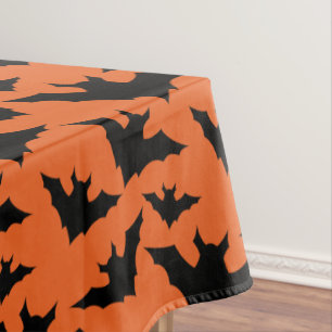 Nappe Halloween chauves-souris noires orange cool éffray