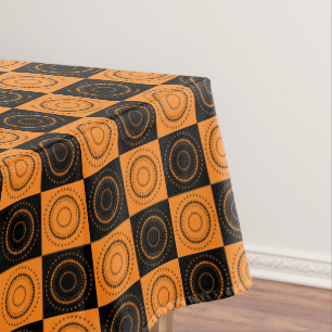 Nappe Halloween Concentré Orange et Pois noirs