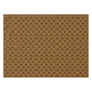 Nappe Halloween Victorien Brocade Damask noir sur orange