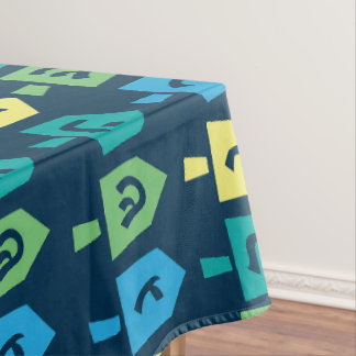 Nappe Hanukkah Dreidel Party Tablecloth