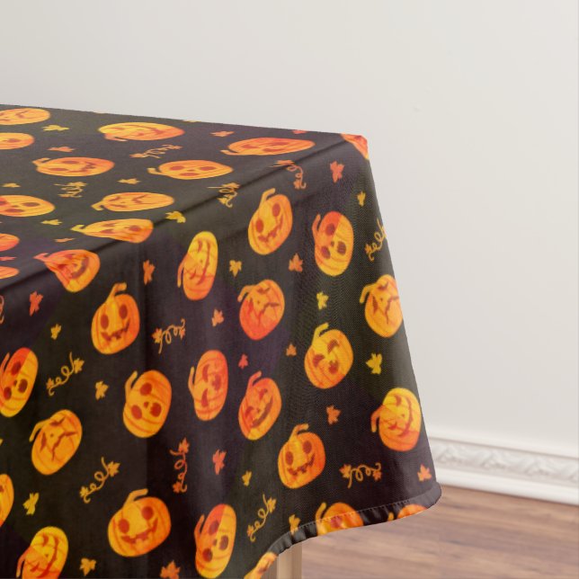 Nappe Happy Halloween Funny mignon Motif Citrouille oran (In Situ)
