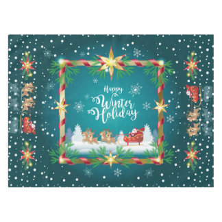 Nappe Happy Winter Holiday Snowy Fairy Tale with Santa