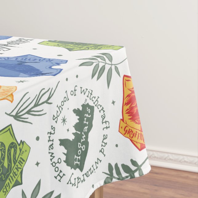 Nappe Hérbologie magique HOGWARTS™ Maisons Motif (In Situ)