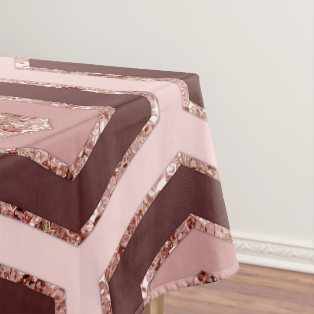 Nappe Hexagone d'or rose moderne (In Situ)