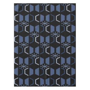 Nappe Hexagones de l'âge atomique Bleu noir
