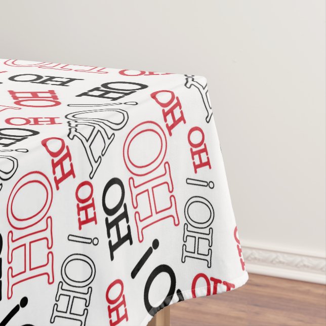 Nappe Ho Ho Ho Christmas Motif de typographie moderne (In Situ)