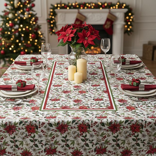 Nappe Holly et poinsettia (Créateur téléchargé)