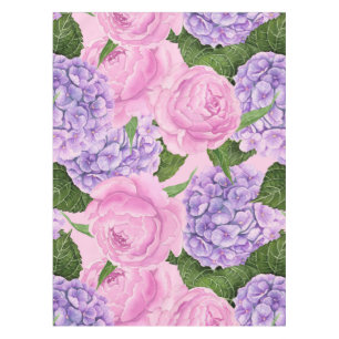 Nappe Hydrangea et motif de pivoine