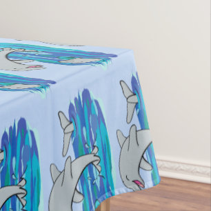 Nappe Illustration de dauphins heureux adorables