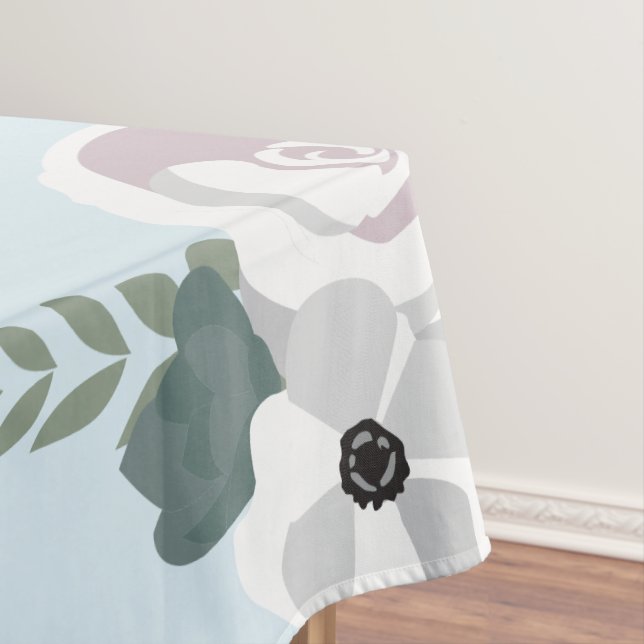 Nappe Illustration de fleurs douces bleu clair pour une  (In Situ)