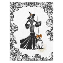 illustration de mode halloween avec dentelle noire