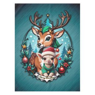 Nappe Illustration de Noël joyeuse et invitante 