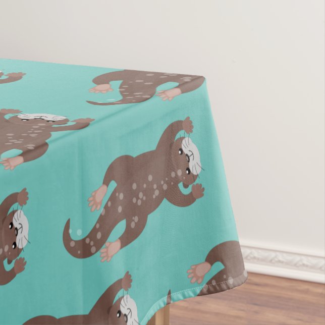 Nappe Illustration de plongée de loutre mignonne (In Situ)