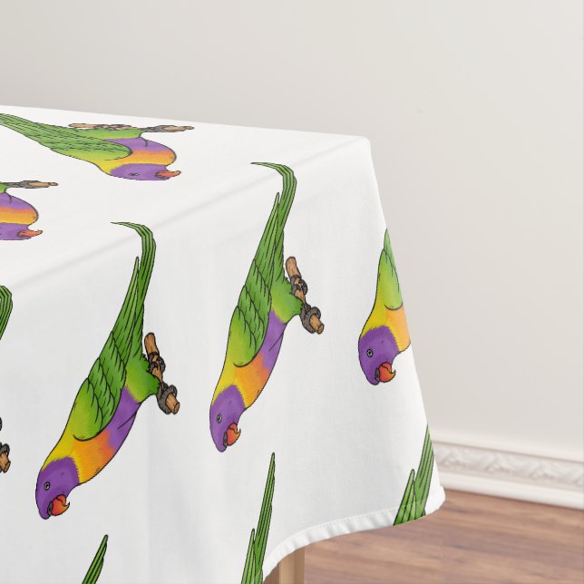 Nappe Illustration d'oiseau de lorikeet arc-en-ciel (In Situ)