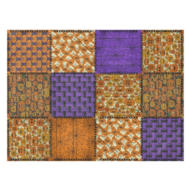 Nappe Image amusante Halloween Patchwork (Devant (Horizontal))