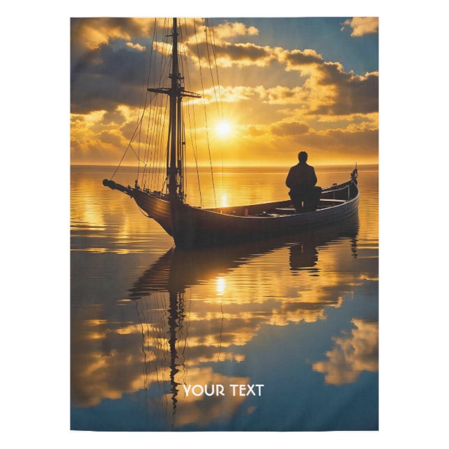 Nappe Imaginaire Cute Bateau Sunset Sea (Devant)