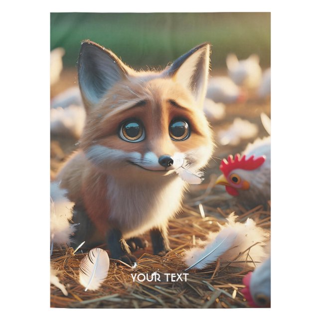 Nappe Imaginaire Cute Fox Feathers Poulet (Devant)