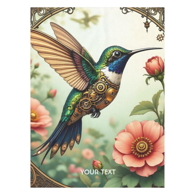 Nappe Imaginaire Cute Steampunk Fleurs d'oiseaux (Devant)