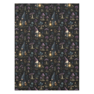 Nappe Imaginaire foncé Gnome et Motif de champignons