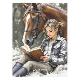 Nappe Imaginaire Jardin mignon Cheval fille