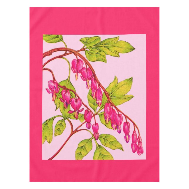 Nappe impression de fleurs de cœurs saignants (Devant)