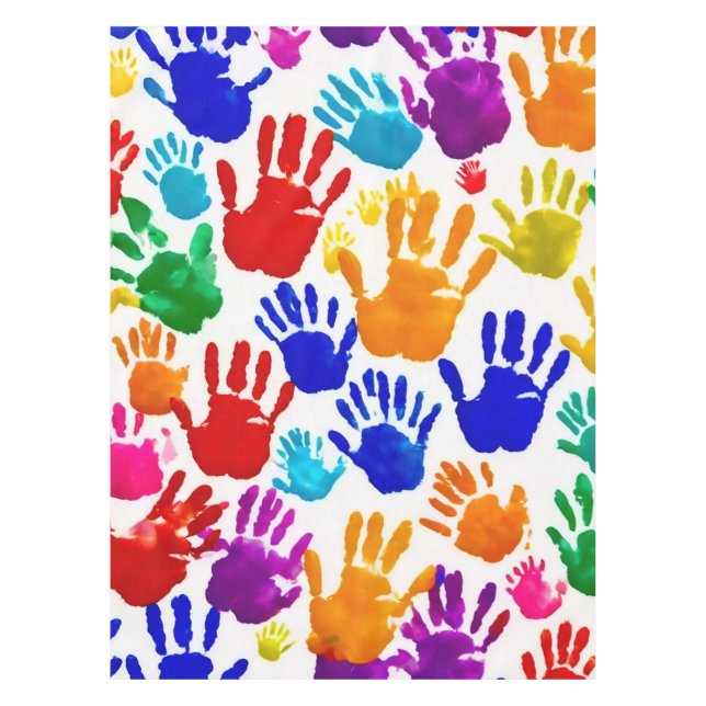 Nappe Impression manuelle colorée (Devant)