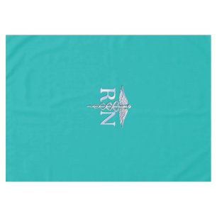 Nappe Infirmière autorisée RN Caduceus sur Turquoise Vib