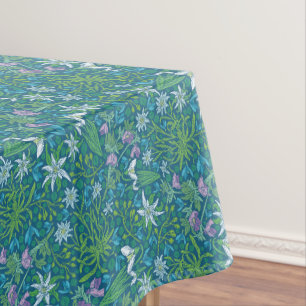 Nappe Jardin de printemps Fête des Mères Bleu pourpre bl