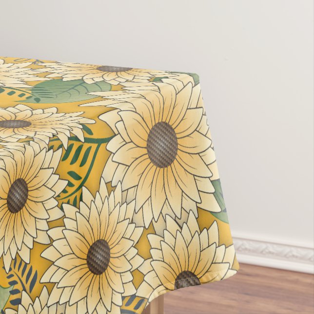 Nappe Jardin de tournesol jaune fleuri gras (In Situ)