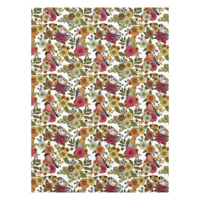 Nappe Jardin d'oiseaux et de fleurs 1 (Devant)