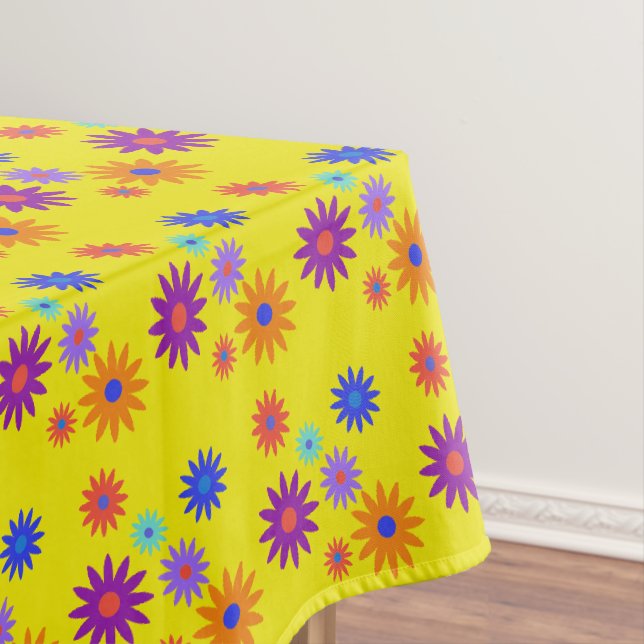 Nappe Jardin Fête Funky Rétro les années 70 Fleur Imprim (In Situ)
